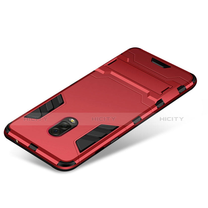 Funda Bumper Silicona y Plastico Mate Carcasa con Soporte para Samsung Galaxy C7 (2017)