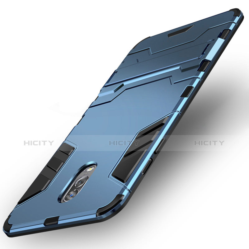 Funda Bumper Silicona y Plastico Mate Carcasa con Soporte para Samsung Galaxy C8 C710F