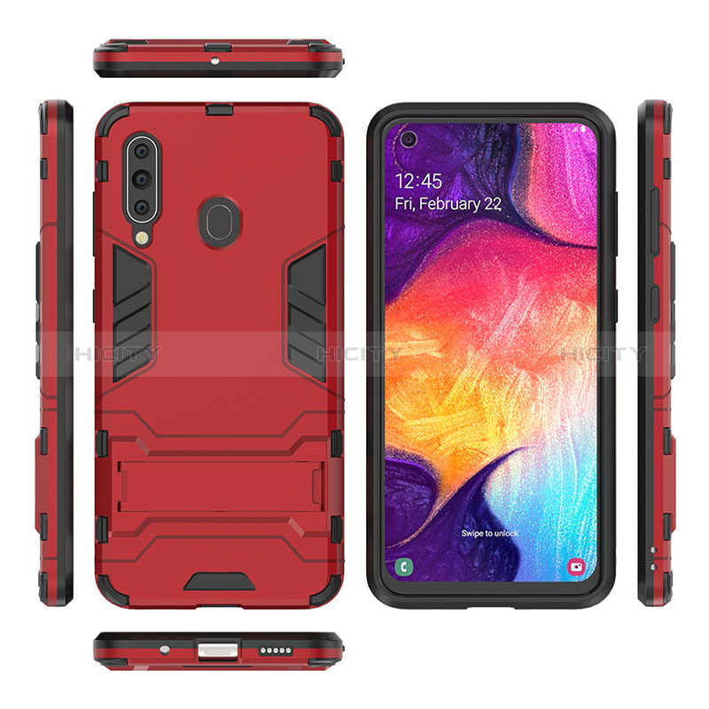 Funda Bumper Silicona y Plastico Mate Carcasa con Soporte para Samsung Galaxy M40