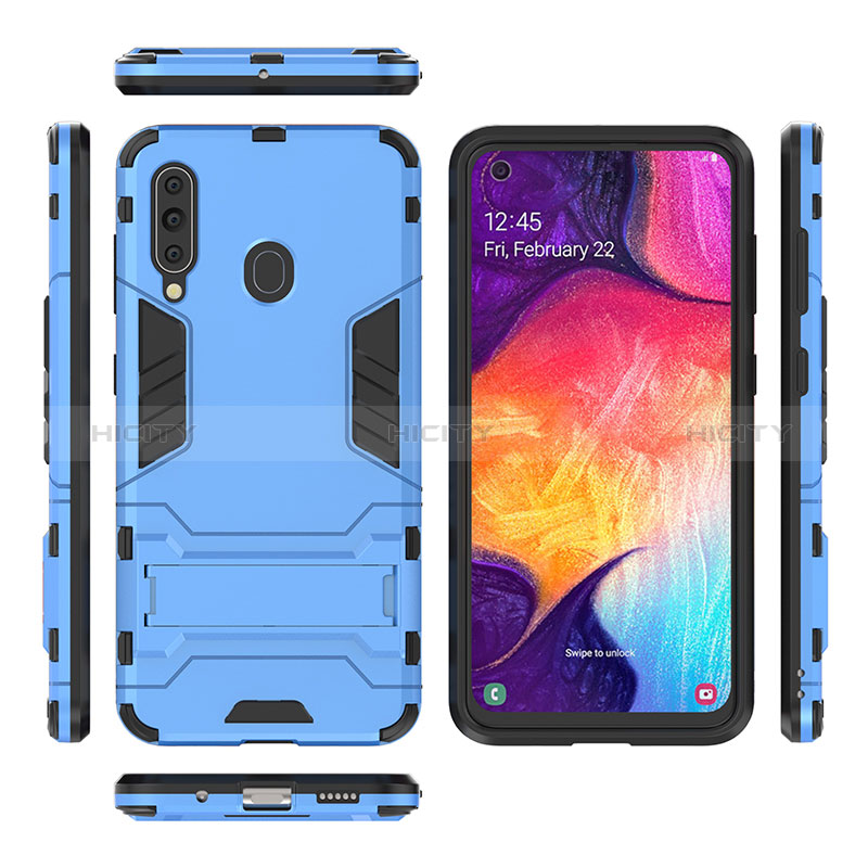 Funda Bumper Silicona y Plastico Mate Carcasa con Soporte para Samsung Galaxy M40