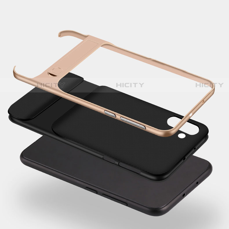 Funda Bumper Silicona y Plastico Mate Carcasa con Soporte para Samsung Galaxy Note 10