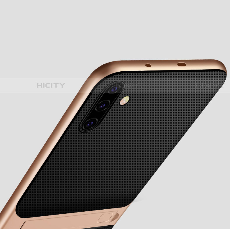 Funda Bumper Silicona y Plastico Mate Carcasa con Soporte para Samsung Galaxy Note 10 5G