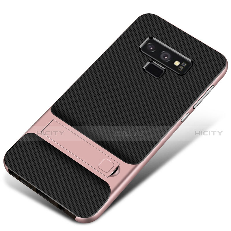 Funda Bumper Silicona y Plastico Mate Carcasa con Soporte para Samsung Galaxy Note 9