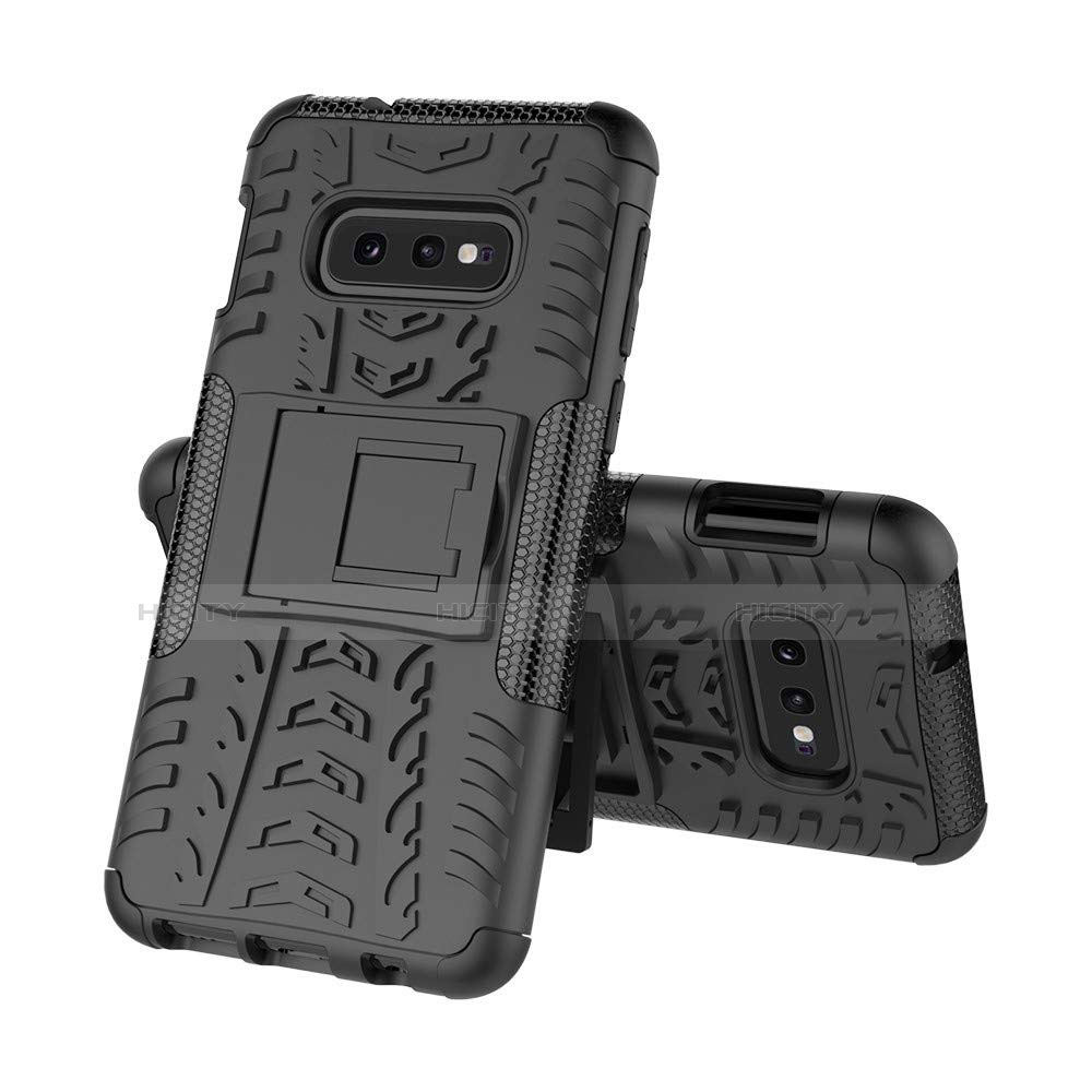 Funda Bumper Silicona y Plastico Mate Carcasa con Soporte para Samsung Galaxy S10e