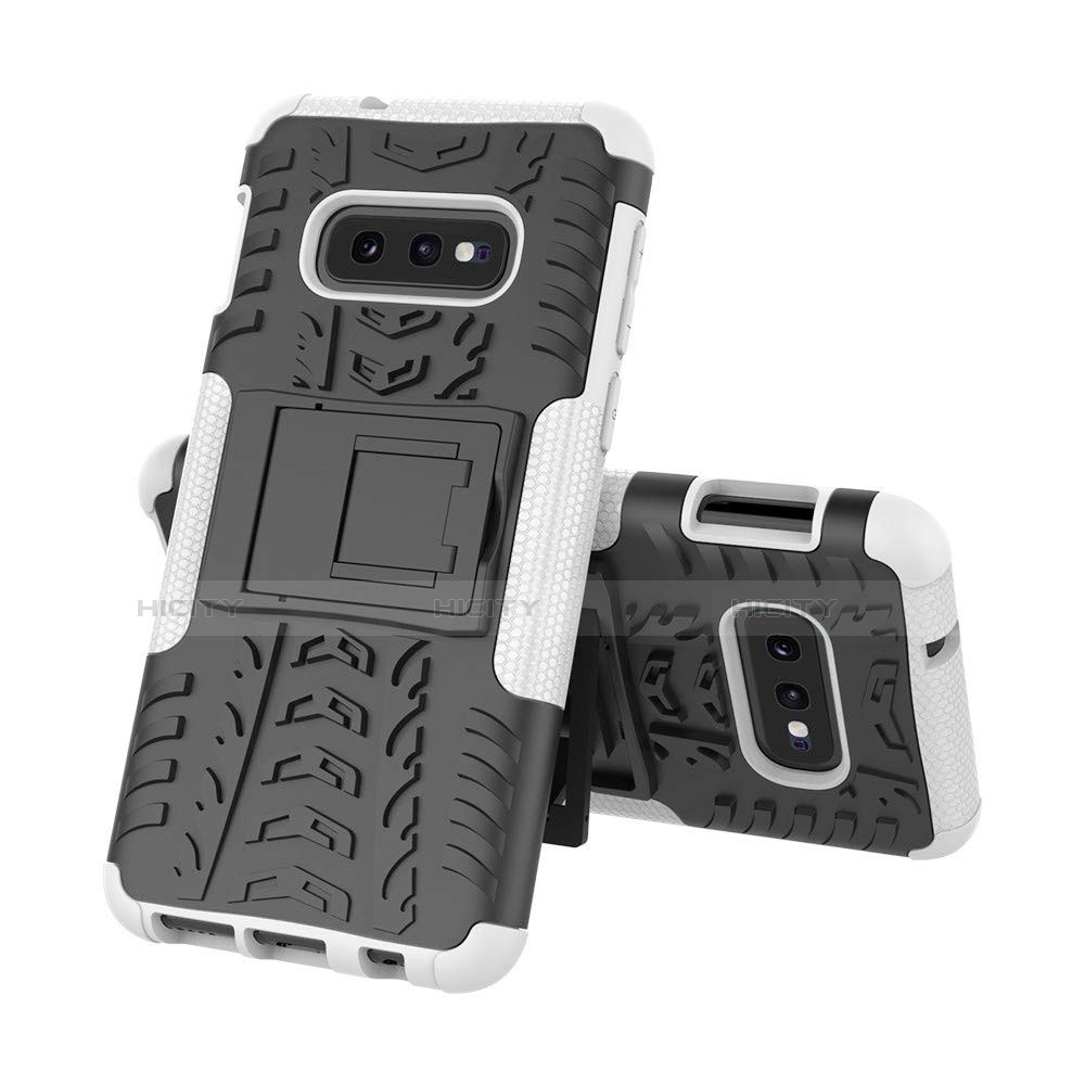 Funda Bumper Silicona y Plastico Mate Carcasa con Soporte para Samsung Galaxy S10e