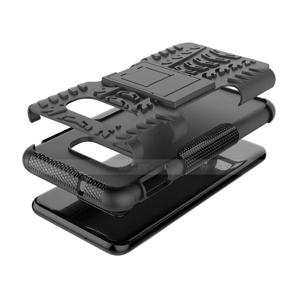 Funda Bumper Silicona y Plastico Mate Carcasa con Soporte para Samsung Galaxy S10e