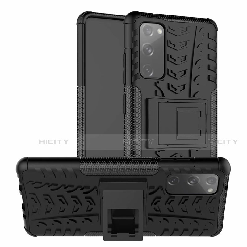 Funda Bumper Silicona y Plastico Mate Carcasa con Soporte para Samsung Galaxy S20 FE 5G