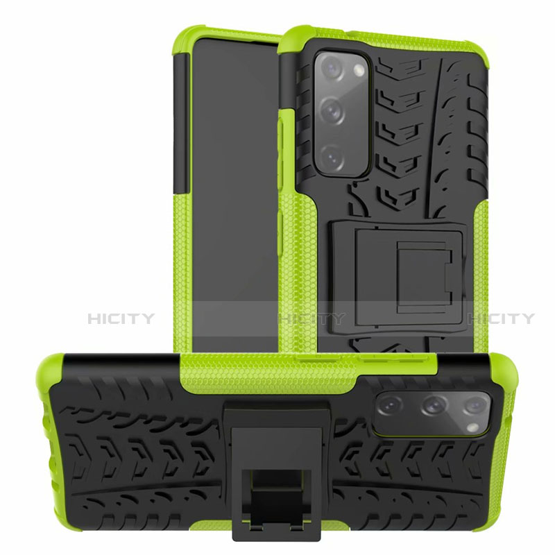 Funda Bumper Silicona y Plastico Mate Carcasa con Soporte para Samsung Galaxy S20 FE 5G