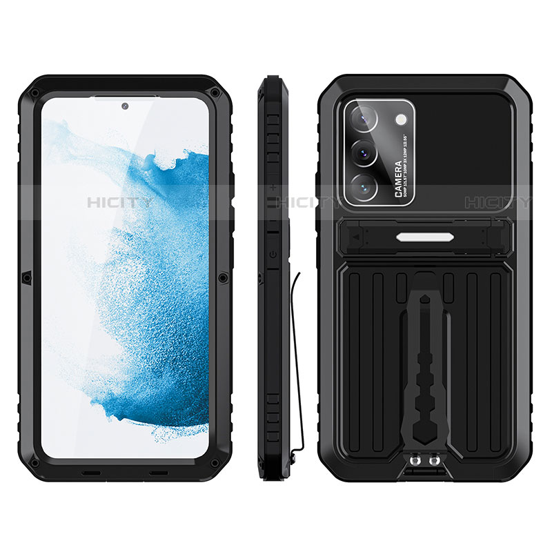 Funda Bumper Silicona y Plastico Mate Carcasa con Soporte para Samsung Galaxy S21 Plus 5G Negro