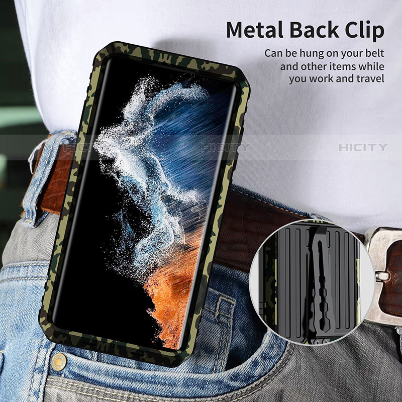 Funda Bumper Silicona y Plastico Mate Carcasa con Soporte para Samsung Galaxy S23 Ultra 5G