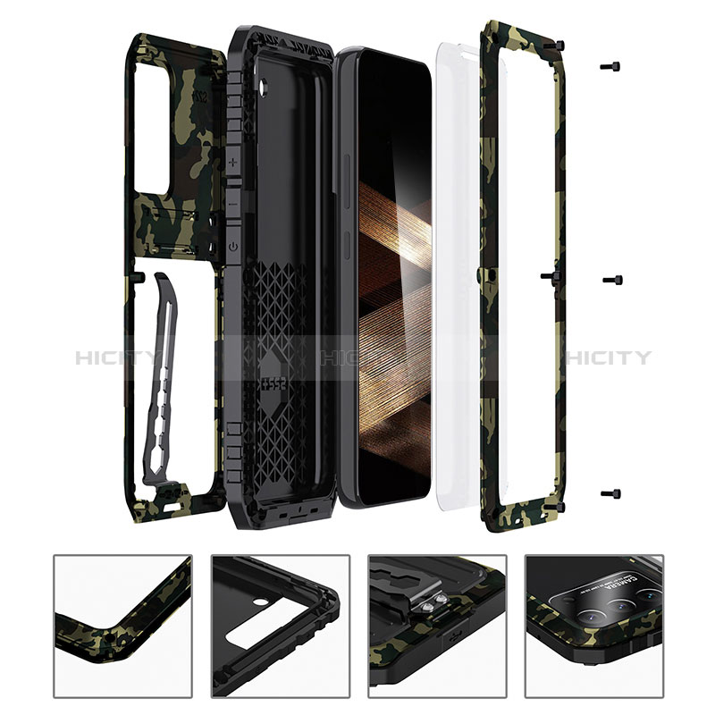 Funda Bumper Silicona y Plastico Mate Carcasa con Soporte para Samsung Galaxy S24 Plus 5G