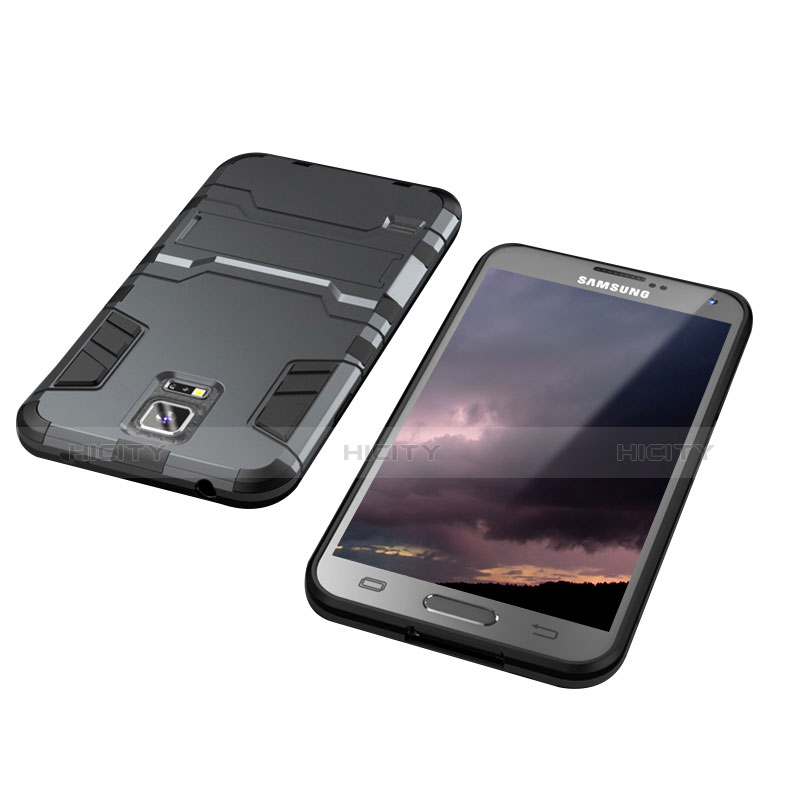 Funda Bumper Silicona y Plastico Mate Carcasa con Soporte para Samsung Galaxy S5 G900F G903F