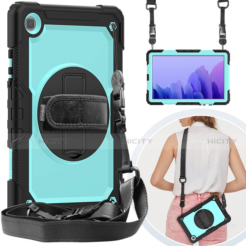 Funda Bumper Silicona y Plastico Mate Carcasa con Soporte para Samsung Galaxy Tab A7 4G 10.4 SM-T505