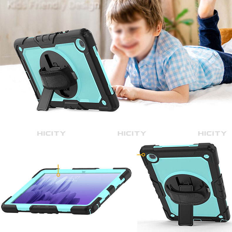 Funda Bumper Silicona y Plastico Mate Carcasa con Soporte para Samsung Galaxy Tab A7 4G 10.4 SM-T505