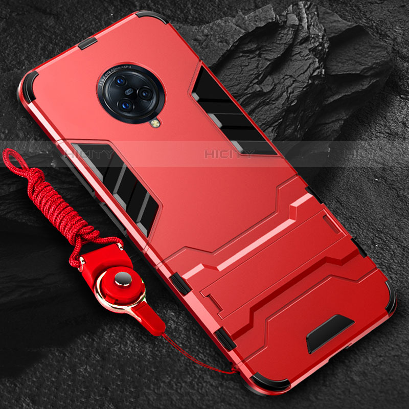 Funda Bumper Silicona y Plastico Mate Carcasa con Soporte para Vivo Nex 3 5G