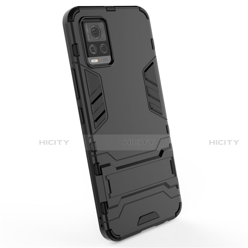 Funda Bumper Silicona y Plastico Mate Carcasa con Soporte para Vivo V20