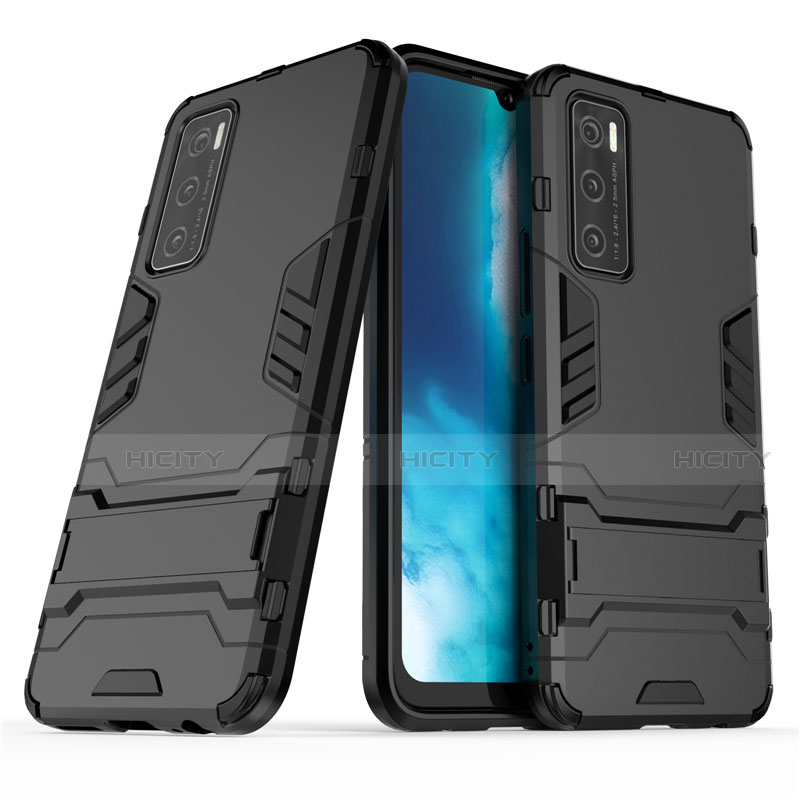 Funda Bumper Silicona y Plastico Mate Carcasa con Soporte para Vivo V20 SE