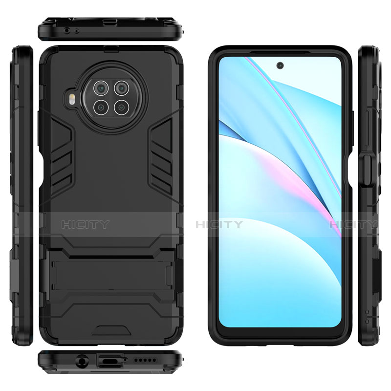 Funda Bumper Silicona y Plastico Mate Carcasa con Soporte para Xiaomi Mi 10i 5G