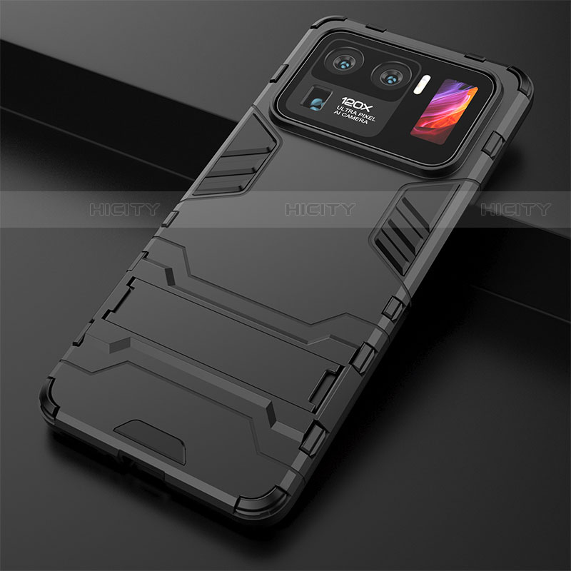 Funda Bumper Silicona y Plastico Mate Carcasa con Soporte para Xiaomi Mi 11 Ultra 5G