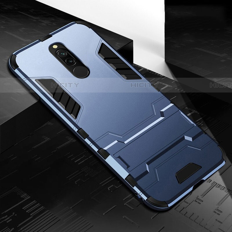 Funda Bumper Silicona y Plastico Mate Carcasa con Soporte para Xiaomi Redmi 8