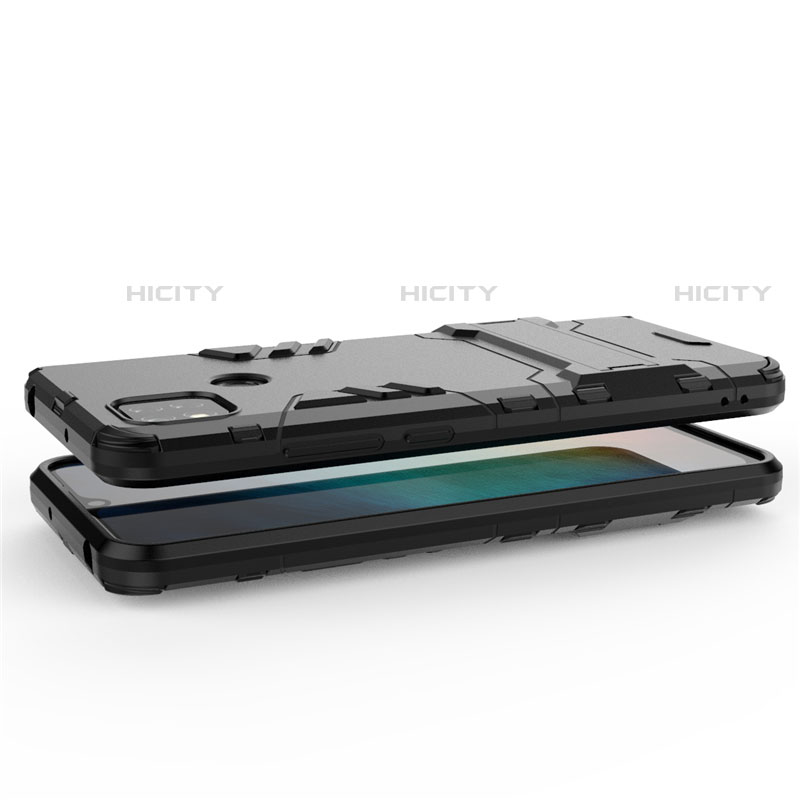 Funda Bumper Silicona y Plastico Mate Carcasa con Soporte para Xiaomi Redmi 9C
