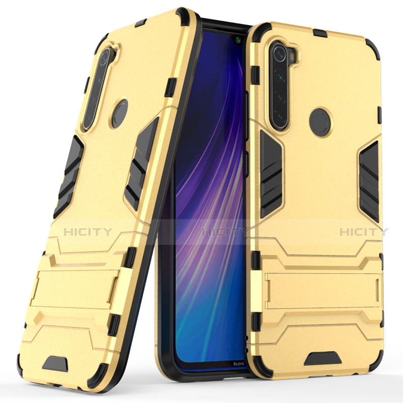 Funda Bumper Silicona y Plastico Mate Carcasa con Soporte para Xiaomi Redmi Note 8