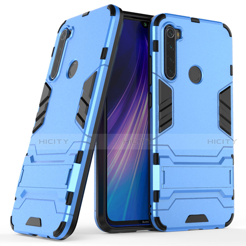 Funda Bumper Silicona y Plastico Mate Carcasa con Soporte para Xiaomi Redmi Note 8