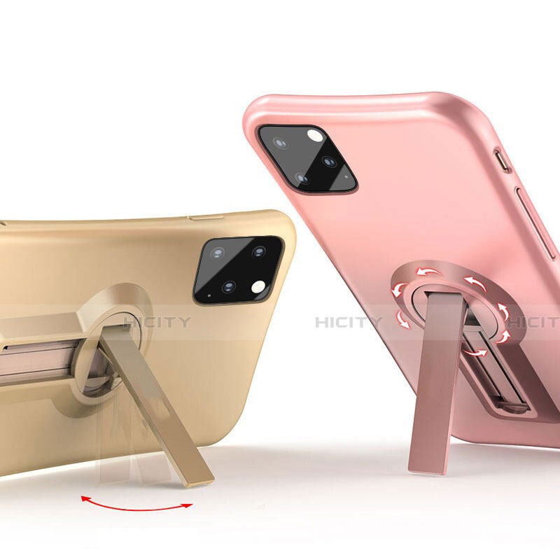 Funda Bumper Silicona y Plastico Mate Carcasa con Soporte R01 para Apple iPhone 11 Pro