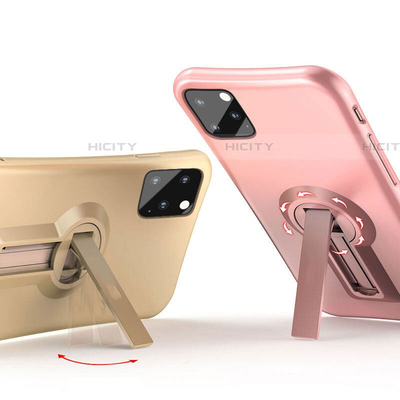 Funda Bumper Silicona y Plastico Mate Carcasa con Soporte R01 para Apple iPhone 11 Pro Max