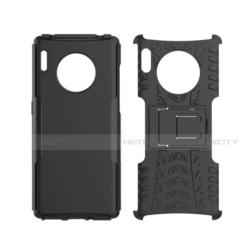 Funda Bumper Silicona y Plastico Mate Carcasa con Soporte R01 para Huawei Mate 30