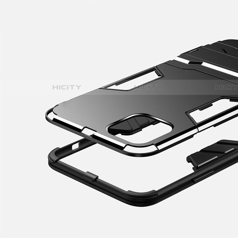 Funda Bumper Silicona y Plastico Mate Carcasa con Soporte R02 para Apple iPhone 11