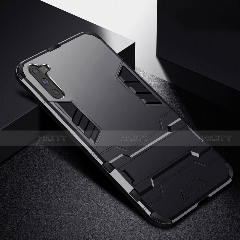 Funda Bumper Silicona y Plastico Mate Carcasa con Soporte R02 para Samsung Galaxy Note 10