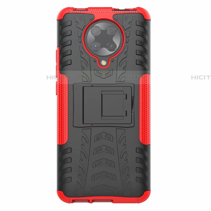 Funda Bumper Silicona y Plastico Mate Carcasa con Soporte R02 para Xiaomi Redmi K30 Pro 5G