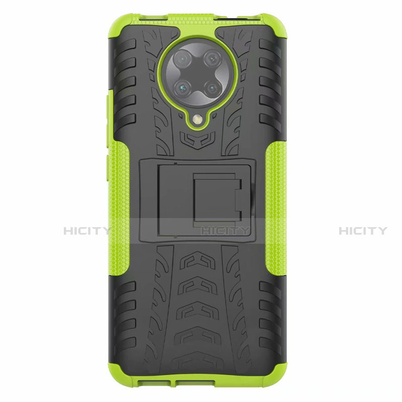 Funda Bumper Silicona y Plastico Mate Carcasa con Soporte R02 para Xiaomi Redmi K30 Pro Zoom