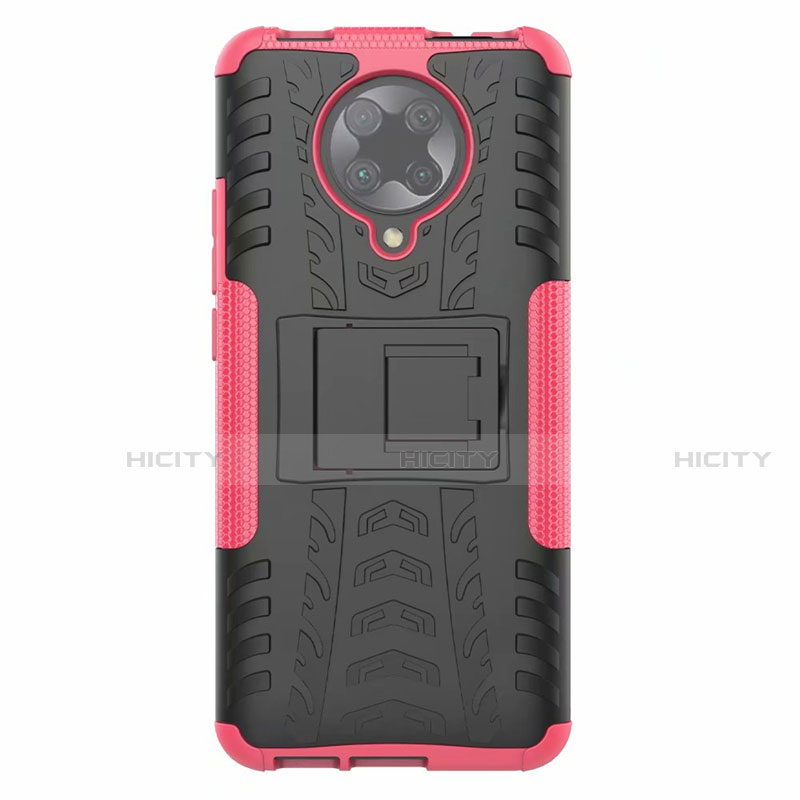 Funda Bumper Silicona y Plastico Mate Carcasa con Soporte R02 para Xiaomi Redmi K30 Pro Zoom