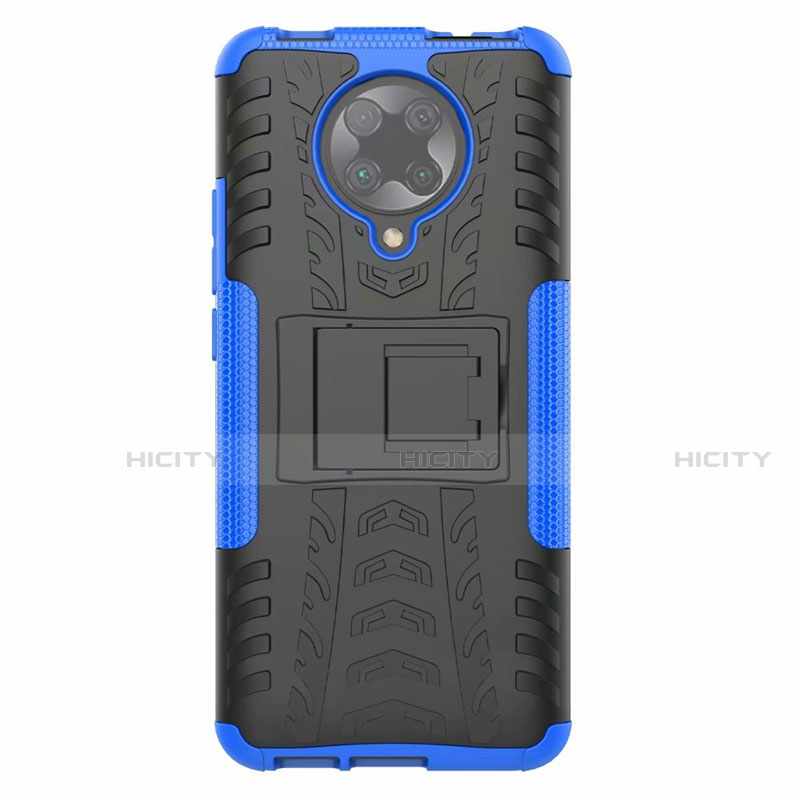 Funda Bumper Silicona y Plastico Mate Carcasa con Soporte R02 para Xiaomi Redmi K30 Pro Zoom