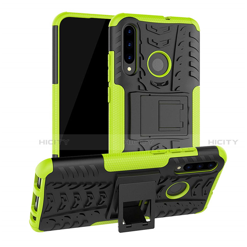 Funda Bumper Silicona y Plastico Mate Carcasa con Soporte R03 para Huawei Honor 20 Lite