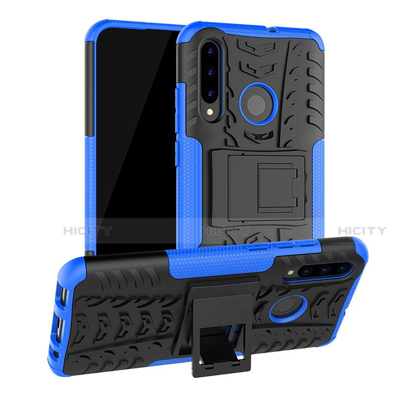 Funda Bumper Silicona y Plastico Mate Carcasa con Soporte R03 para Huawei Honor 20 Lite