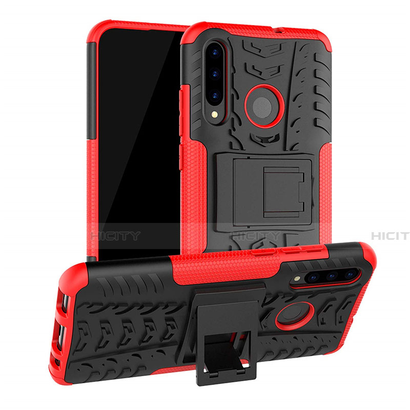 Funda Bumper Silicona y Plastico Mate Carcasa con Soporte R03 para Huawei Honor 20E