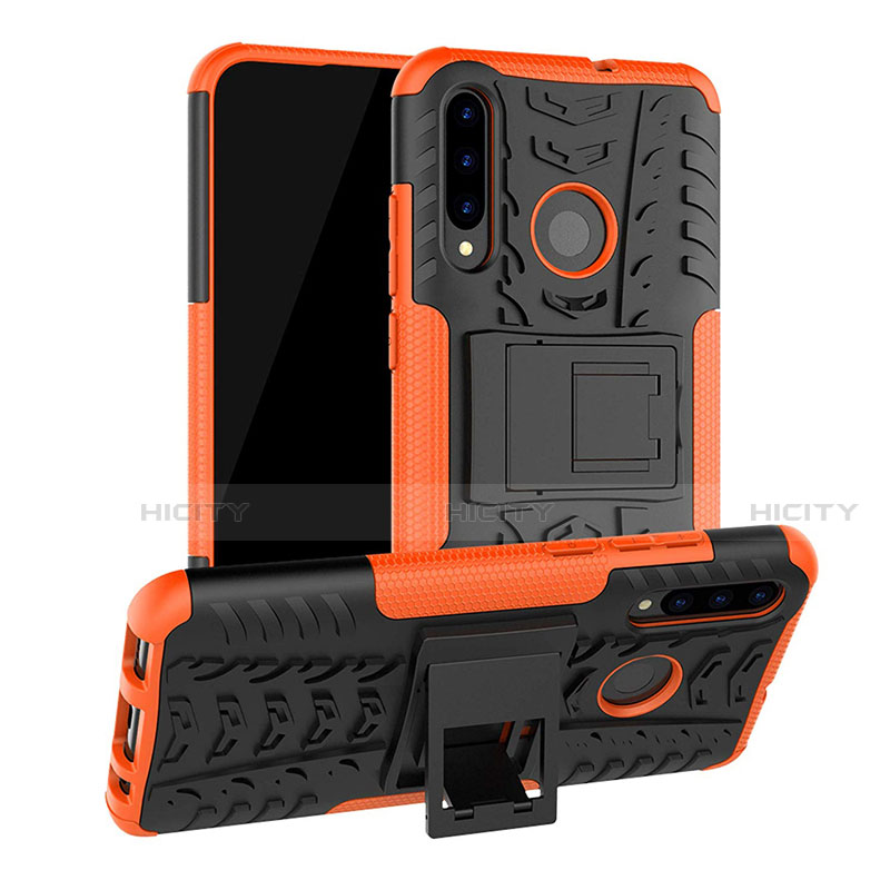 Funda Bumper Silicona y Plastico Mate Carcasa con Soporte R03 para Huawei Honor 20i