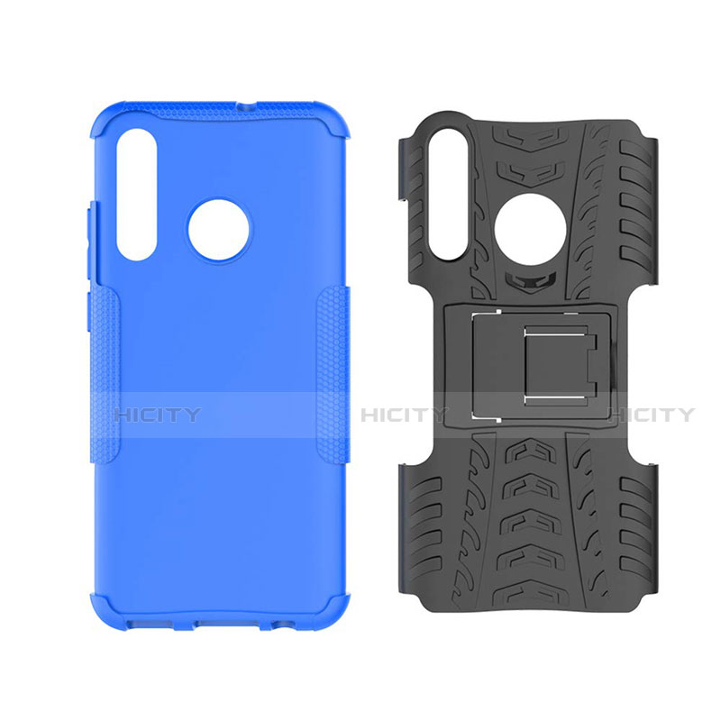 Funda Bumper Silicona y Plastico Mate Carcasa con Soporte R03 para Huawei P Smart+ Plus (2019)