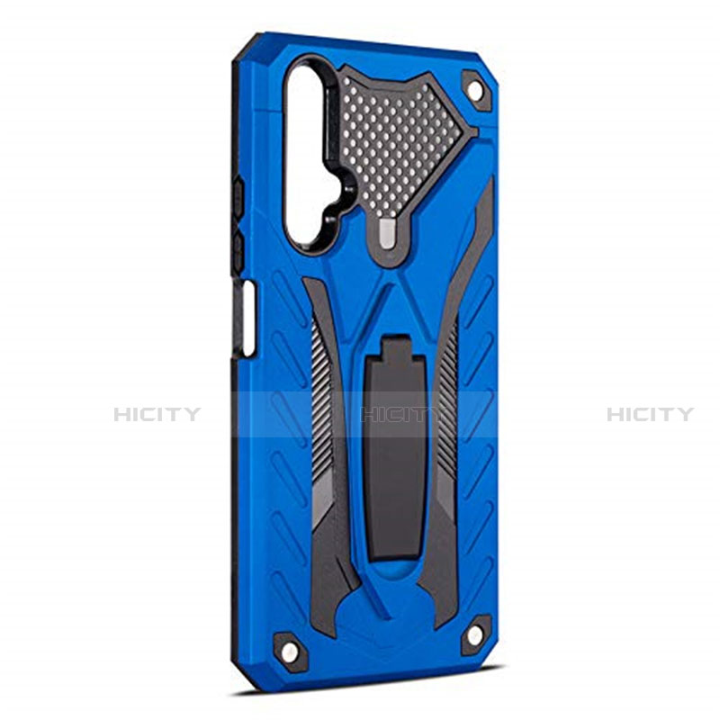 Funda Bumper Silicona y Plastico Mate Carcasa con Soporte R04 para Huawei Honor 20