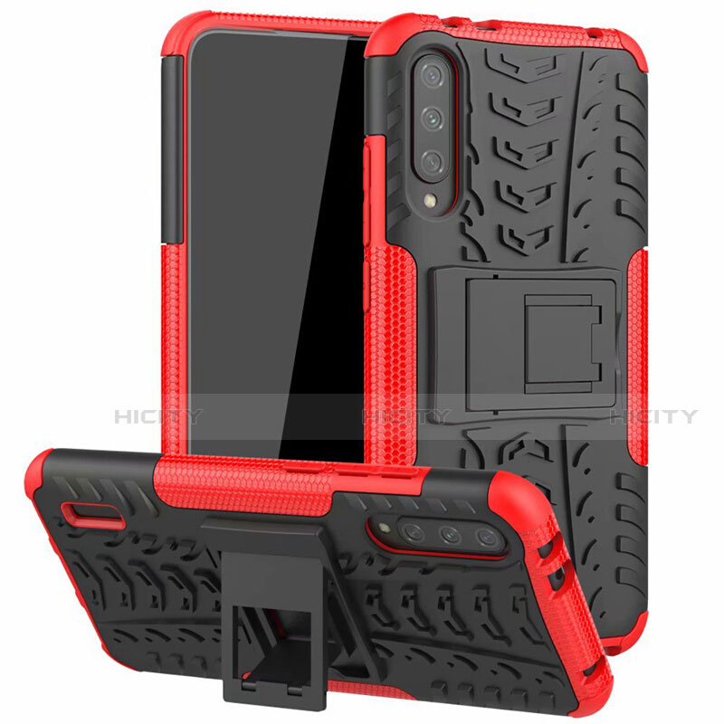 Funda Bumper Silicona y Plastico Mate Carcasa con Soporte R04 para Xiaomi Mi A3