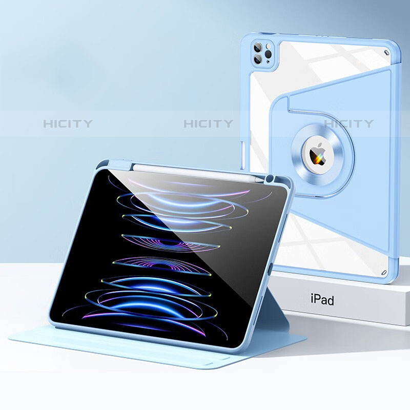 Funda Bumper Silicona y Plastico Mate Carcasa con Soporte S01 para Apple iPad Pro 12.9 (2020)