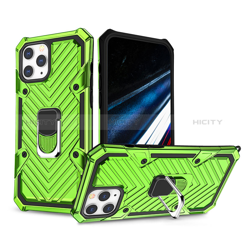 Funda Bumper Silicona y Plastico Mate Carcasa con Soporte YF1 para Apple iPhone 14 Pro Max