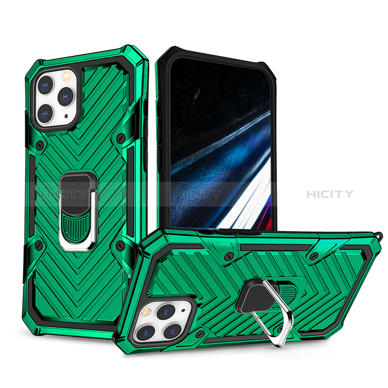 Funda Bumper Silicona y Plastico Mate Carcasa con Soporte YF1 para Apple iPhone 14 Pro Max