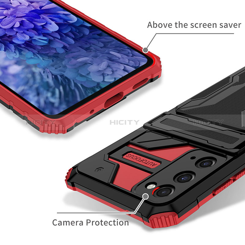 Funda Bumper Silicona y Plastico Mate Carcasa con Soporte YF1 para Samsung Galaxy S20 Lite 5G