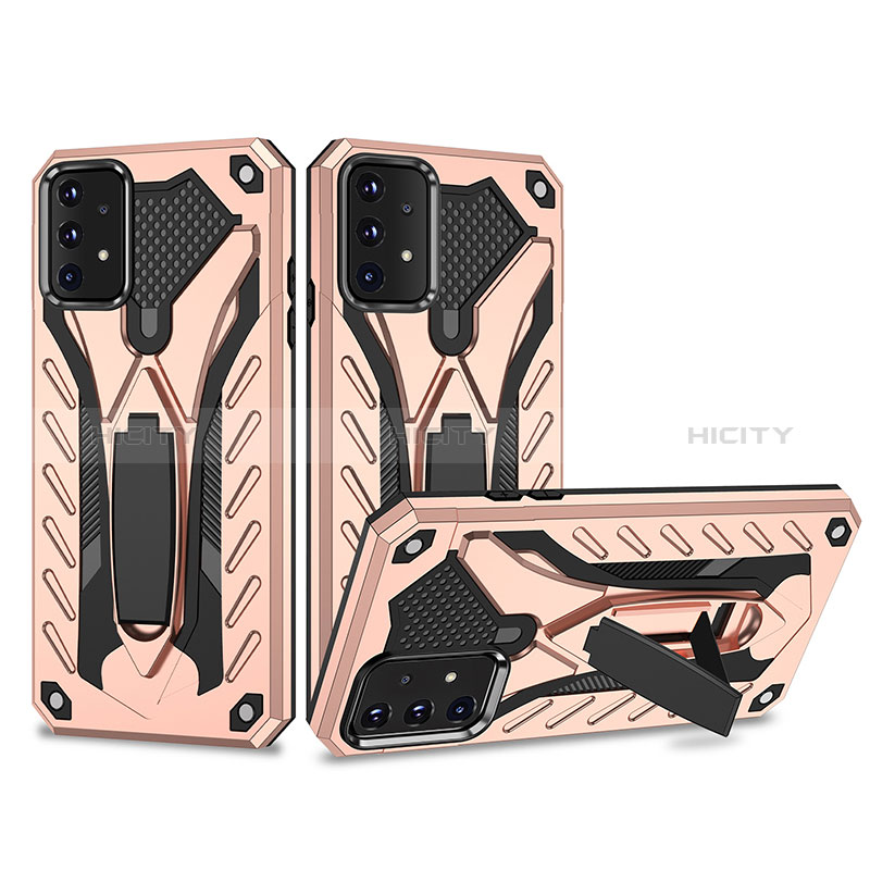 Funda Bumper Silicona y Plastico Mate Carcasa con Soporte YF2 para Samsung Galaxy A52s 5G