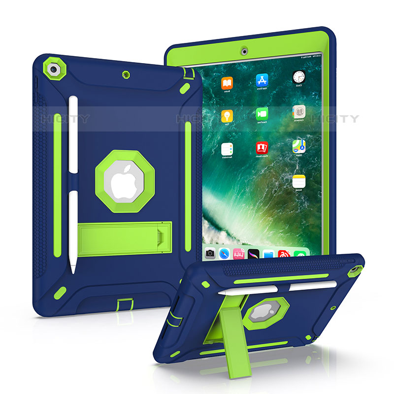 Funda Bumper Silicona y Plastico Mate Carcasa con Soporte YJ2 para Apple iPad 10.2 (2020)