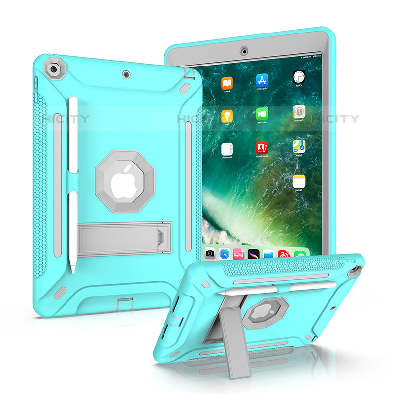 Funda Bumper Silicona y Plastico Mate Carcasa con Soporte YJ2 para Apple iPad 10.2 (2020)